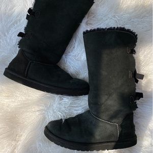 UGG Black Bailey Bow Tall Boot